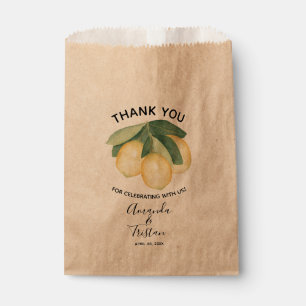Lemons Citrus Thank You Favour Bags