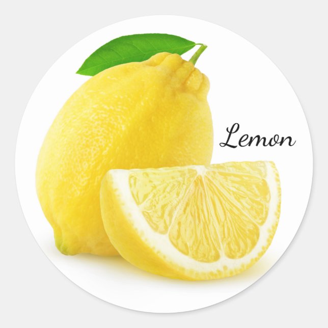 Lemons Classic Round Sticker (Front)