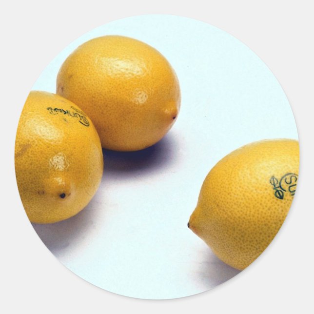 Lemons Classic Round Sticker (Front)