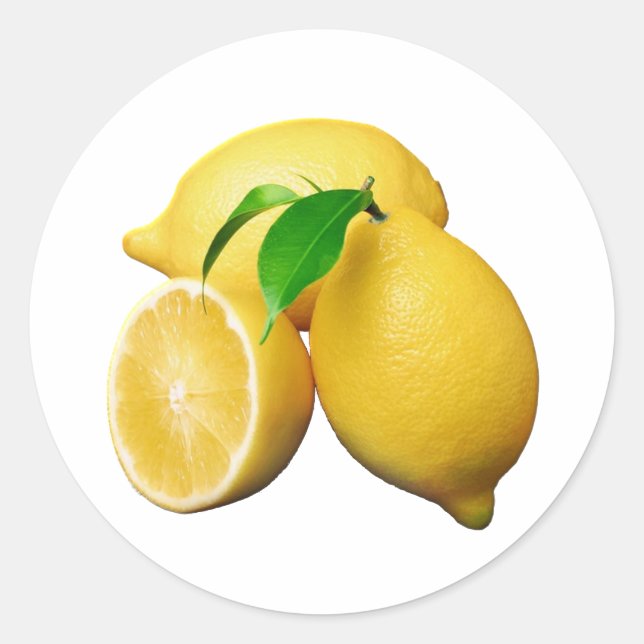 Lemons Classic Round Sticker (Front)
