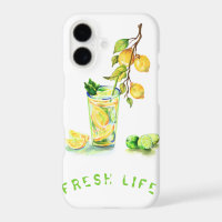 Lemons Cocktail iPhone Case with Text
