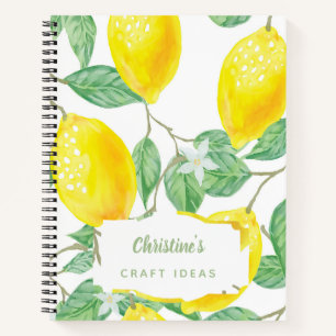 Lemons craft ideas name  notebook