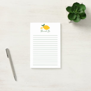 Lemons CUSTOM Name Cute Illustration  Post-it Notes