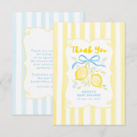 Lemons Cute Boy Baby Shower Thank You