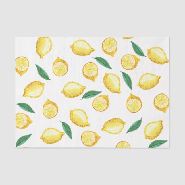 Lemons (Design 35 Yellow/Orange Series) Tissue Paper (Front)