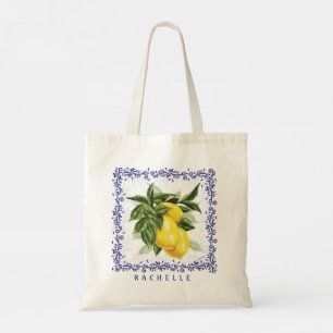 Lemons Design Canvas Tote Bag