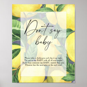 Lemons - Don't say baby Poster