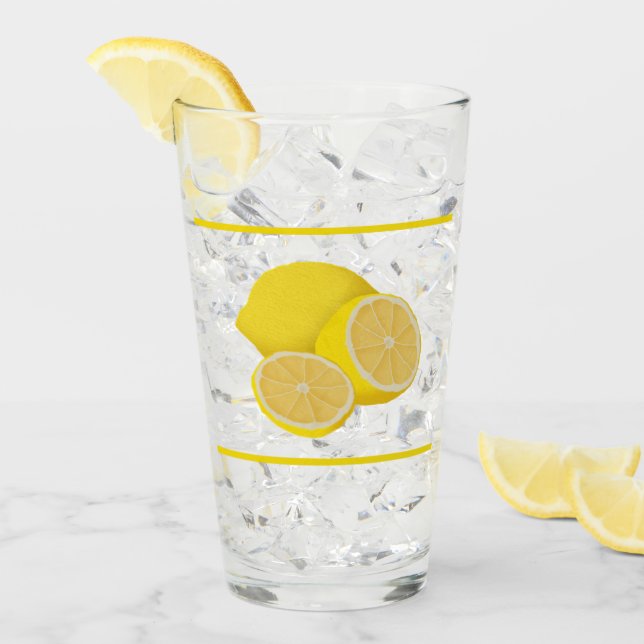 Lemons Drinking Glass (Front Ice)