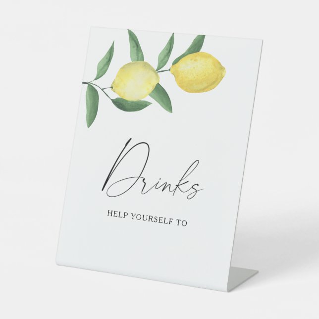 Lemons - Drinks  Poster Pedestal Sign (Front)