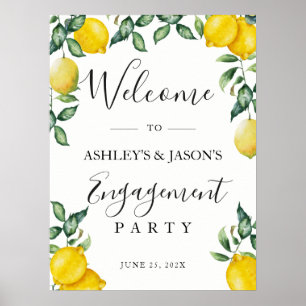Lemons Engagement Party welcome sign