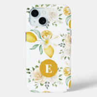 lemons Eucalyptus Soft Blush Roses Monogram