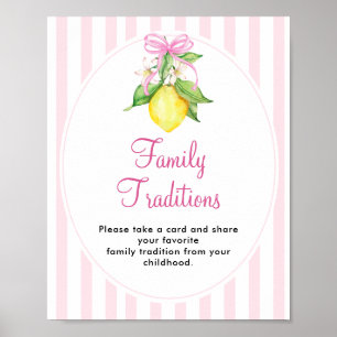 Lemons Family Traditions Table Sign
