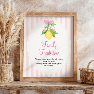 Lemons Family Traditions Table Sign