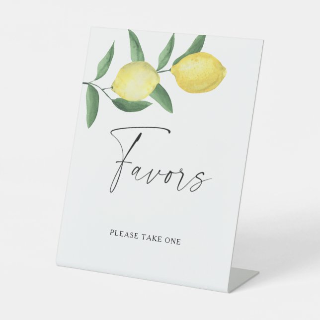 Lemons - Favours Poster Pedestal Sign (Front)
