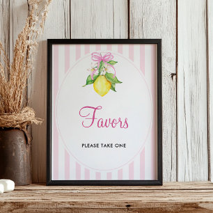 Lemons Favours Table Sign