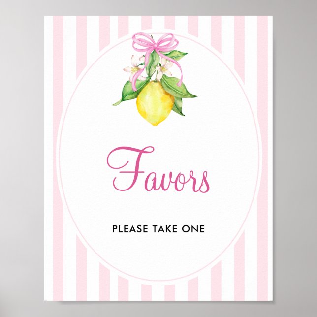 Lemons Favours Table Sign (Front)