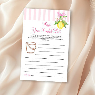 Lemons First Year Bucket List Baby Shower Game