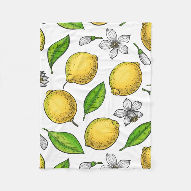 Lemons Fleece Blanket (Front)