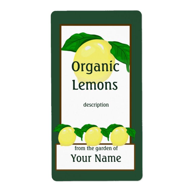 Lemons Gardener Label (Front)