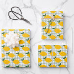 Lemons Gingham Cute CUSTOM Bridal Shower Birthday Wrapping Paper Sheet<br><div class="desc">Perfect cute gift wrap for a fun party! Hand made art for you! Perfect for a birthday, summer wedding, bridal shower, wedding, anniversary party, bachelorette party, engagement party, or anytime! Check my shop for alternate designs and colours. THANK YOU FOR SUPPORTING INDEPENDENT ARTISTS! All artwork and designs are created by...</div>