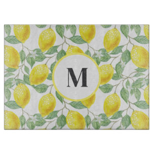 Lemons Glass Cutting Board