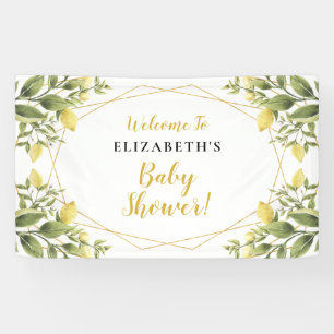 Lemons Greenery Baby Shower Banner