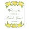 Lemons Greenery Blossom Bridal Shower Sign