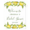 Lemons Greenery Blossom Bridal Shower Sign