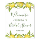 Lemons Greenery Blossom Bridal Shower Sign