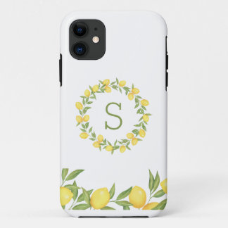 Lemons Greenery Monogram  Case-Mate iPhone Case
