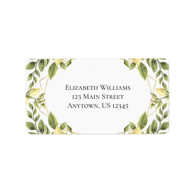 Lemons Greenery Return Address Label (Front)