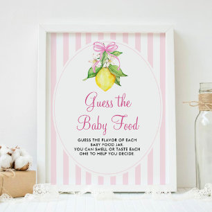 Lemons Guess the Baby Food Sign Game