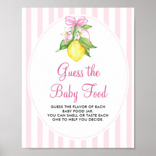 Lemons Guess the Baby Food Sign Game