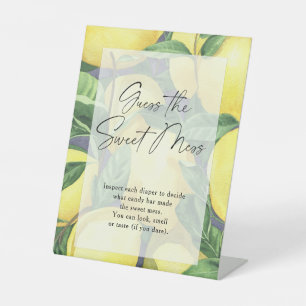 Lemons - guess the sweet mess pedestal sign