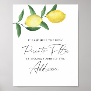 Lemons - Help the Busy Parents-to-Be Addressee Poster