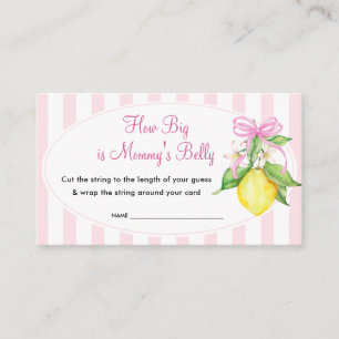 Lemons How Big is Mummy's Belly Game Ticket Enclosure Card