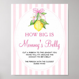 Lemons How Big is Mummy's Belly Sign Game