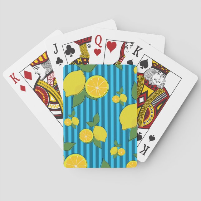 Lemons Illustration Playing Cards (Back)