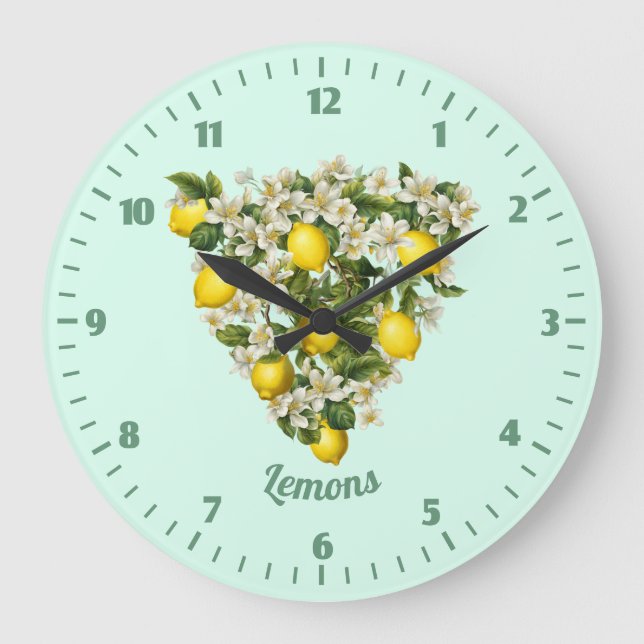 Lemons Large Clock (Front)