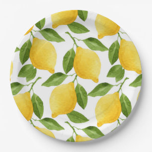 Lemons large paper plates