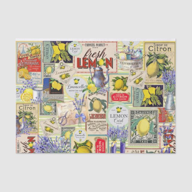 Lemons & Lavender Tissue Paper (Front)