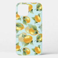 Lemons Leaves: Watercolor Seamless Print