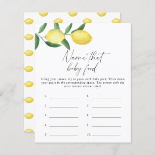 Lemons - Name that baby food shower game