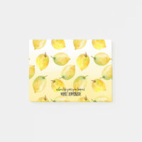 Lemons ombre watercolor inspirational quote
