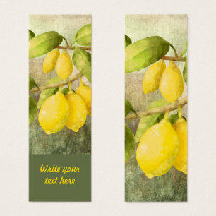 Lemons on a Branch Personalised Bookmark