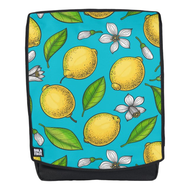 Lemons on blue backpack (Front)