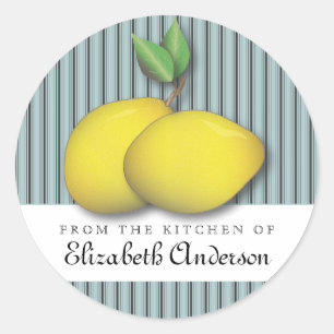 Lemons on Blue Baking Chic From the Kitchen Label