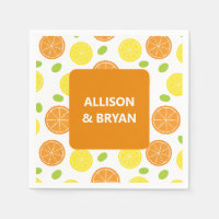Lemons & Oranges Fruit Personalised Wedding Shower