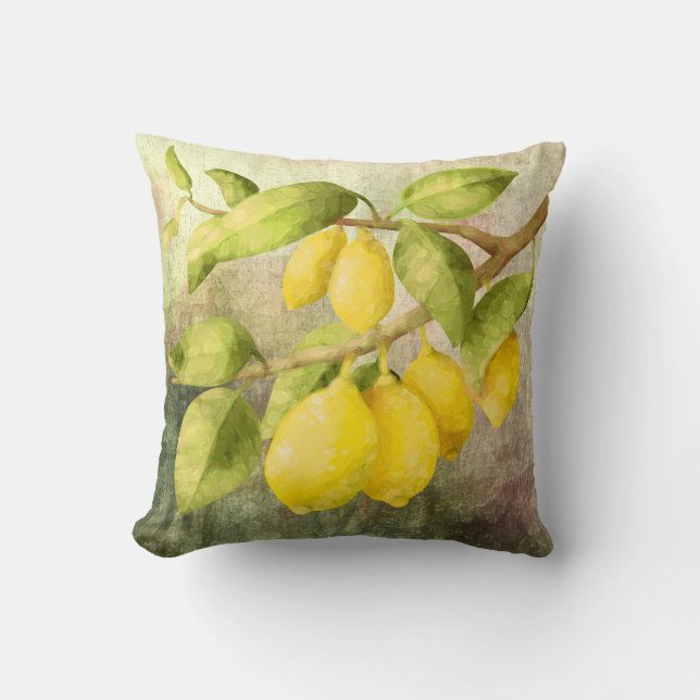 Lemons Painting  Cushion (Front)