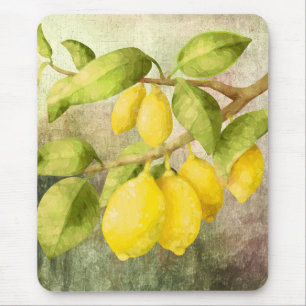 Lemons Painting Mouse Pad